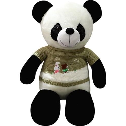 New Cute Baby Big Giant Sweater Panda Bear Plush Stuffed Animal Doll Animals Toy Pillow Cartoon Kawaii Dolls Girls Lover Gifts
