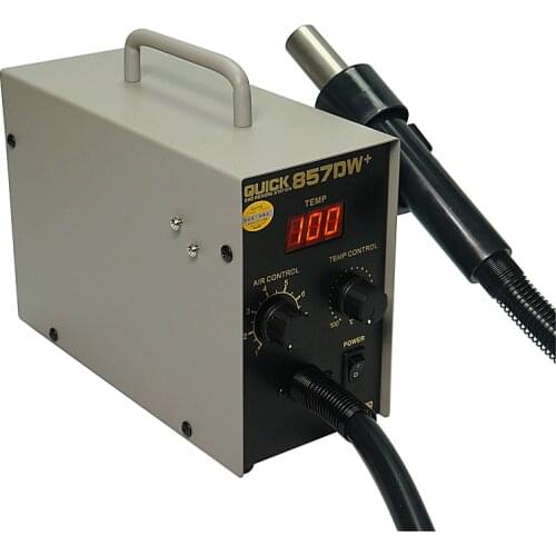 Bga Rework Station SMD Rework Soldering Station QUICK 857DW+ 580W Hot Air Gun Station with Heater