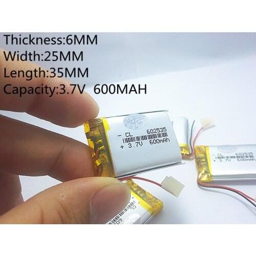 Polymer lithium battery 3.7 V, 600 062535 can be customized wholesale CE FCC ROHS MSDS quality certification