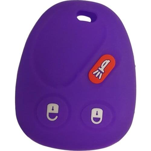 Silicone Car Key Cover for Chevrolet S10 Saturn Silverado Suburban GMC Tahoe for GMC Sierra Sonoma Yukon 3Button Cover for Alarm