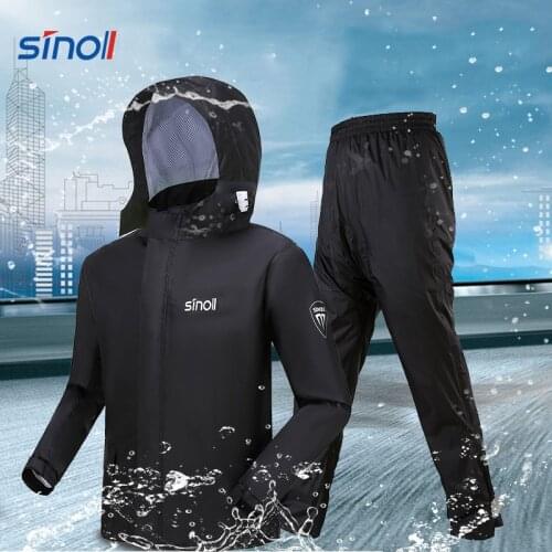 SINOLL Motorcycle Rain Suit Waterproof Raincoat+Rain Pants Motorcycle Rain Jacket Sports Riding Motorbike Raincoats Motorcycle