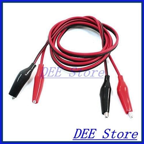 Pair 3.3ft Alligator Clip Connect Insulation Testing Lead Cable for Multimeter