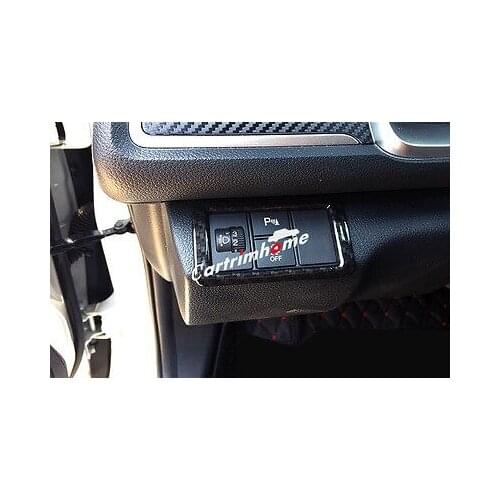 Carbon Fiber Style Head Light Switch Button Cover Trim For Honda Civic 2016-2017