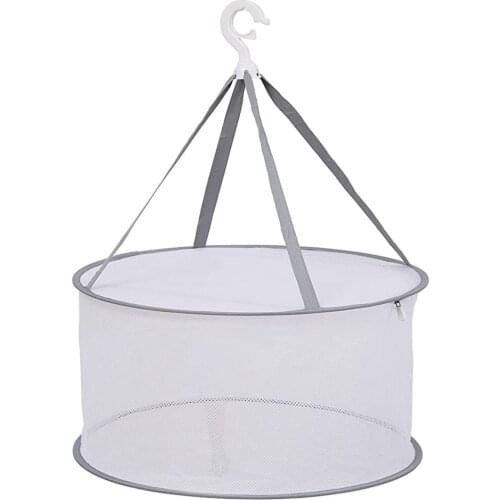 Clothes Drying Net Gray Breathable Collapsible Clothes Hamper Underwear Socks Small Clothes Flat Drying Anti-Deformation Net