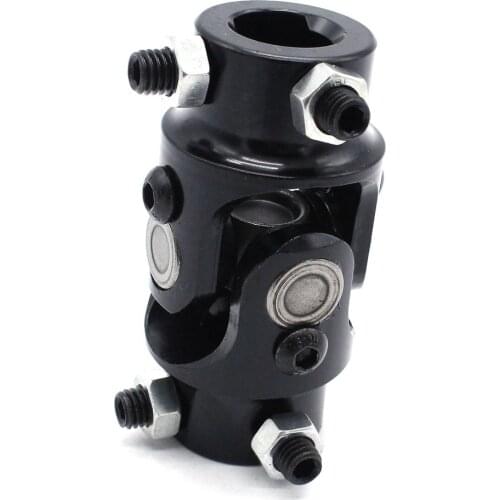 SI-AT45018 3/4" DD X 3/4" DD Black Powder Coated Universal Steering Shaft U Joint Coupler Car Accessories
