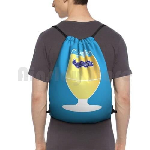 Yellow Snow-- Ricard-V2 Backpack Drawstring Bag Riding Climbing Gym Bag Stark Ricard Drink Yellows Color Ice Cube Summer