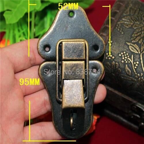 10pcs 95x52mm steel with bronze color door hasp wooden box hasp