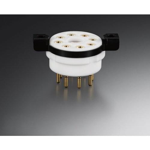 2pcs Hi End Chassis Mount Gold Plated 8Pin K8A Octal Tube Socket FR KT88 EL34 6SN7 GZ34 5881 6V6 5U4G 6550 6J7 6SJ7