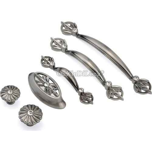 20PCS Elegant & Beauty European Inlaid Crystal Cabinet Door Handles Cupboard Wardrobe Kitchen Wine Cabinet Pulls Handles & Knobs