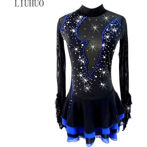 2020 new design Girls figure skating spiral costumes Ice Skate Dresses training Dress Women/Ladies