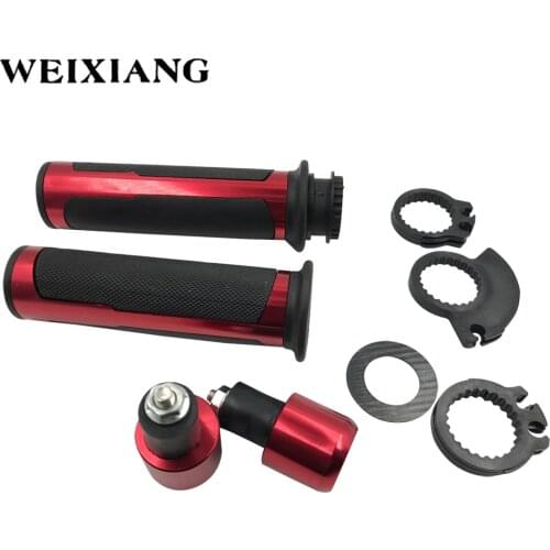 7/8" CNC Universal Motorcycle Handlebar Grip Ends Motocross Weights Anti Vibration Silder Plug