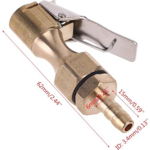 6.5mm Locking on Tire Chuck Clip Air Inflator Compressor Pump Adapter for Car U90C