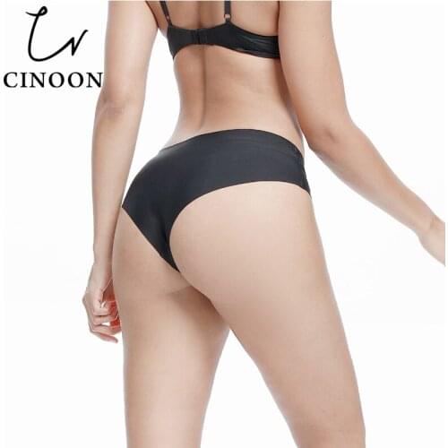 CINOON Seamless Panties For Women Lingerie WomenS Underwear Solid Breathable Low-Rise Sexy Female Tanga Briefs DS