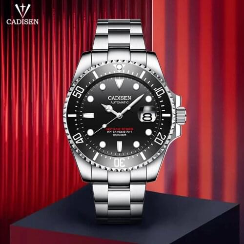 CADISEN DESIGN 2020 New Top Brand Automaitc Luxury Mens Watches Mechanical Sports Wristwatch Stailnless Steel Waterproof Watch