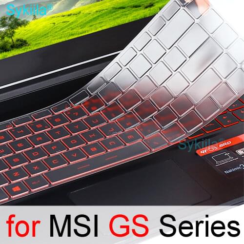 Keyboard Cover for MSI GS75 GS73 GS73VR GS72 GS70 GS63 GS63VR GS60 Clear Silicone TPU 14 15.6 17 Stealth Overview Gaming Laptop