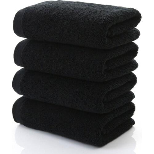 Black Large Bath Towel Cotton Thick Shower Face Towels Home Bathroom Hotel Adults Shower Wrap Bath Towels Hand Towels