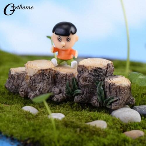 DIY Mini Tree Stump Bridge Model Resin Fairy Garden Miniatures Dollhouse/ Terrarium/ Succulents/ Micro Landscape Decoration