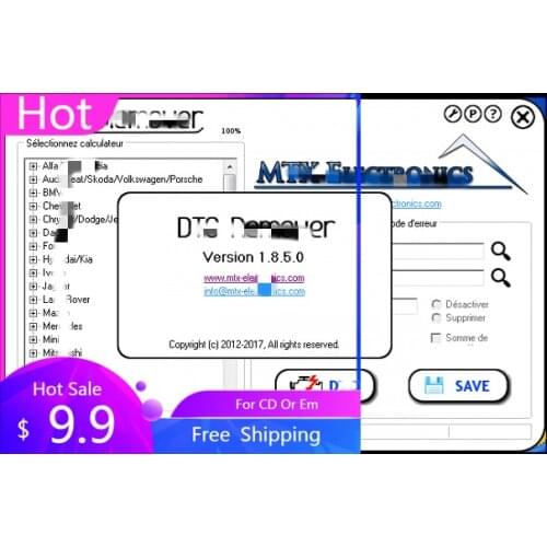 Hot For KESS KTAG FGTECH OBD2 Software MTX DTC Remover 1.8.5.0 With Keygen+9 Extra ECU Tuning SW Software ECU Fault Code Remover