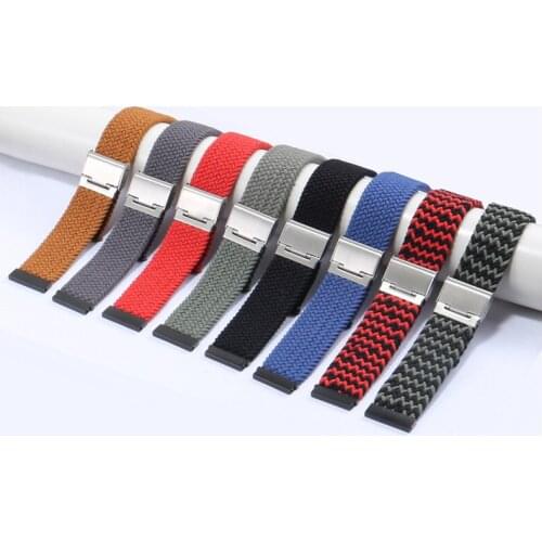 Elastic Nylon Strap For Huawei GT/GT2 Pro 20 22mm Waterproof Knitting Canvas Wristband For Samsung Gear S3/Sport Quick Release