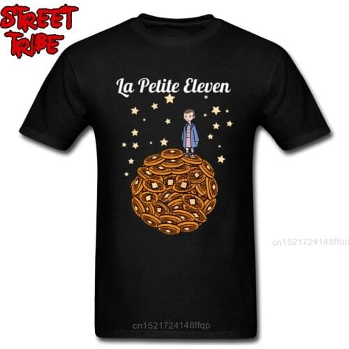 Tshirt Of Stranger Things Man T Shirts The Little Eleven T-shirt 2019 Funny Tops Little Prince Waffle Moon Comic Tees Cotton 3D