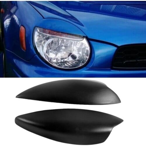 For Subaru Impreza WRX STi7 2001-2003 Glossy Black Car Sticker Front Headlights Eyebrow Eyelid Trim Cover Accessories