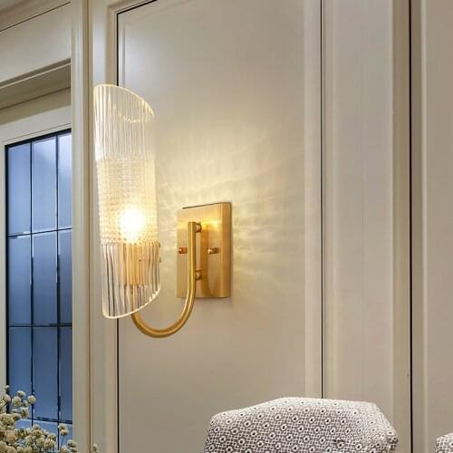 Jmzm Modern Copper Wall Lamp Light Luxury Country Wall Lamp Garden Hotel Aisle Corridor Decoration Lamp Indoor Light fixtures