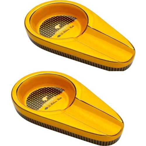 Cohiba Cigar Ceramic Ashtrays Single Cigar Holder Round Ash Portable Travel Tobacco Cigarette Ashtray Cigar Accessories