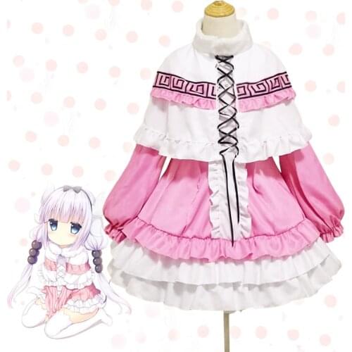 Anime Kobayashi san Chi no Maid Dragon Dragonmaid Kanna Kamui Cosplay Costume Maid Dragonmaid Cos Maid Outfit Miss Kobayashis