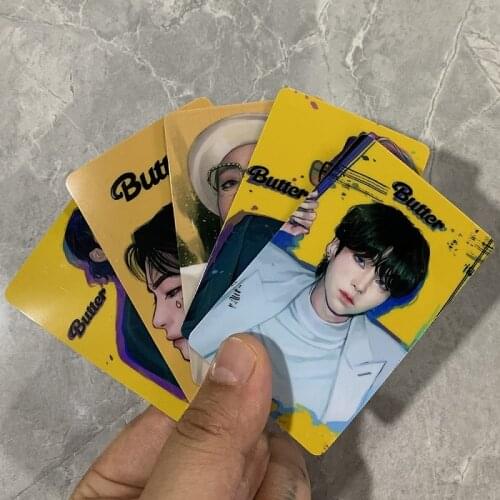 KPOP Bangtan Boys Butter Album Peripheral Card Sticker Bus Card Sticker Kim Tae Hyung Tian Jung Kuk Crystal Card Sticker