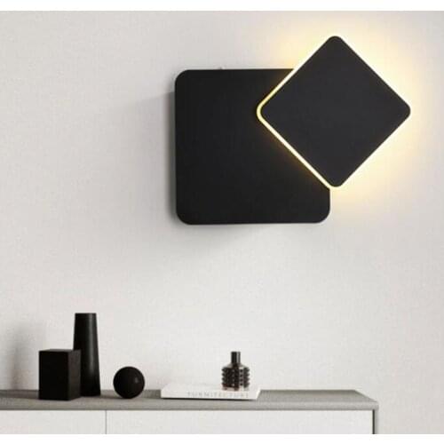 Nordic Creative Square LED Wall Light Adjustable Bedside Reading Wall Light Staircase Aisle Restaurant Hotel Wall Lamps
