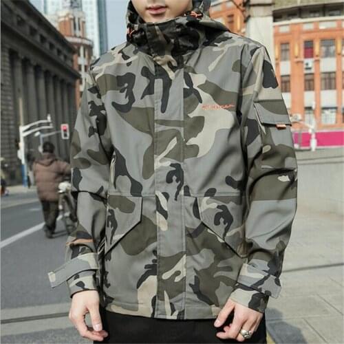 Streetwear Harajuku Bomber Tactical Jacket Men Hooded Army Jacket Fashion Outerwear Coat Hip Hop Hoodies Korean Style Clothing