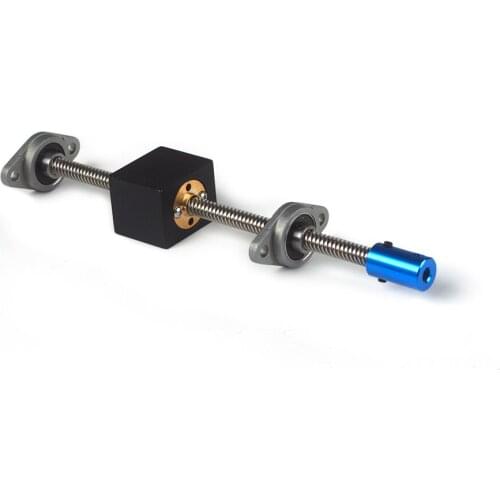 3D Printer Guide Rail T8 horizontal Lead Screw 200 250 300 350 400 450 500mm 2mm Lead Screw Rod KP08 Bracket Coupler Nut Seat