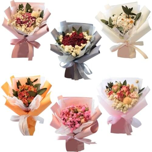 Natural Mini Dried Flower Bouquet Garden Office Home Party Car Decoration
