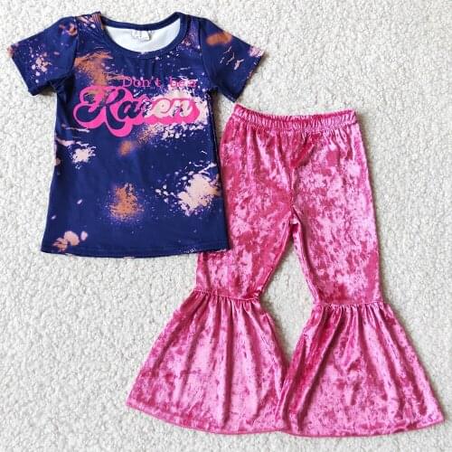 New Design Baby Girls Clothing Fall Bell Bottom Outfits Fashion Kids Girls Boutique Clothing Sets Wholesale Children Clothes Hot