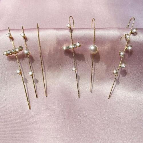 Surround Auricle Type Diagonal Stud Earrings Women Trendy Metal Irregular