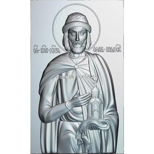 Oleg of Novgorod 3d model for cnc STL format Religion 3d Relief Model STL Router 3 axis Engraver ArtCam