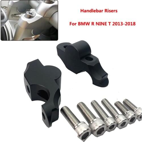 R NINE T Handlebar Risers Clamp Height up also Backward Extend Adapters with Bolts for BMW R NINE T R9T RNine t 2013-2018 14 15