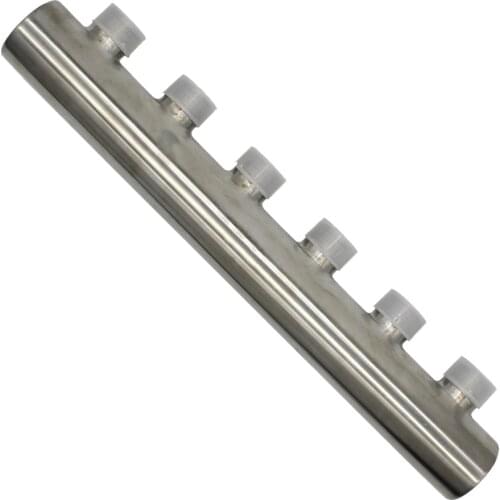 3/4*1/2 Stainless steel Water Distribution Manifold for Underfloor Heating System(2-12 port) One end open one end closed