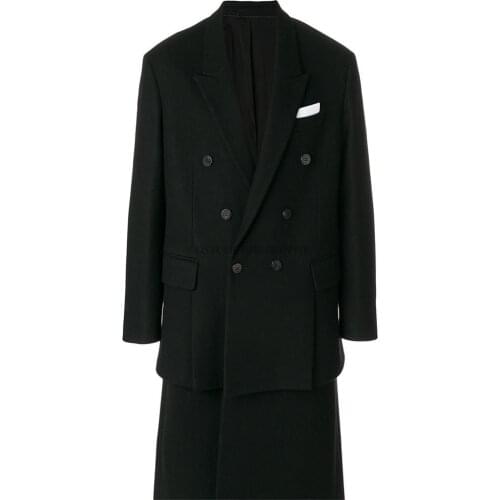 S-5XL Mens clothing fashion new GD hair stylist Catwalk Drop shoulder Double-breasted suit plus size Singer costumes