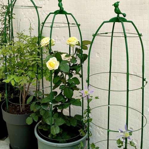 Height AdjustableTower Obelisk Garden Trellis Plant Support Rack Plant Climb Shelf Rose Clematis Lotus Frame Garden Accessories