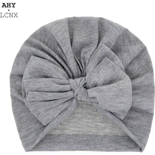 New Fashion Floral Cotton Baby Hat Big Bow Baby Girl Beanie Kids Cap Newborn Turban Girls Hats Toddler Girl Hat Infant Bonnet