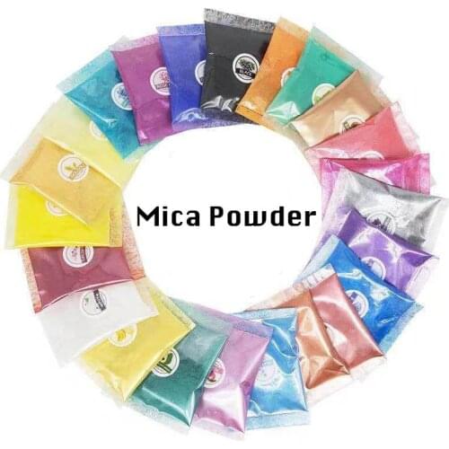 Mica Powder 24 Colors of Pigment for Paint Dye Soap Making Nail Polish Epoxy Resin Candle Making Bath Bombs Slime Powder 5g