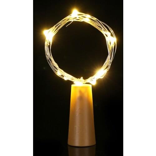 LED Light String DIY Wine Bottle Decoration String Light 2M 20LEDs Copper Wire Colorful Mini String Lights Wedding Party Decor