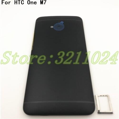 Good quality Back Battery Cover Housing Case For HTC One M7 801e 801n 801s With Sim Card Tray Repair parts