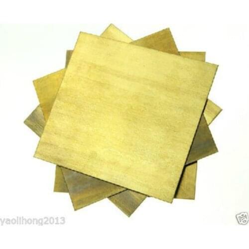 1 piece of 0.8x100x100mm brass plate customized size CNC frame model mold DIY structure brass pad, construction project