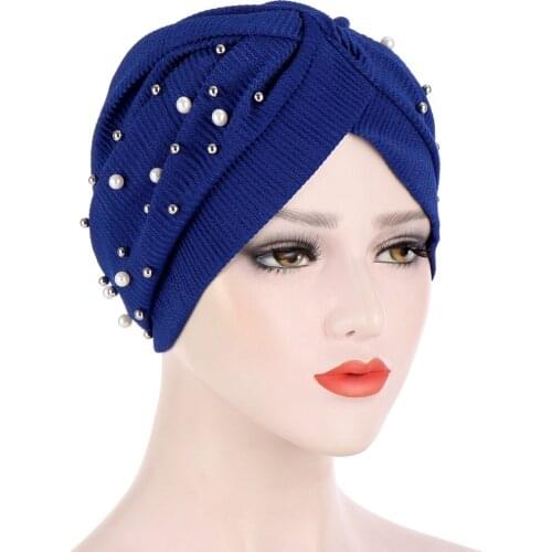2020 muslim cotton turban hijab bonnet arab wrap head turbans for women indian african turbans Twist headband turbante mujer