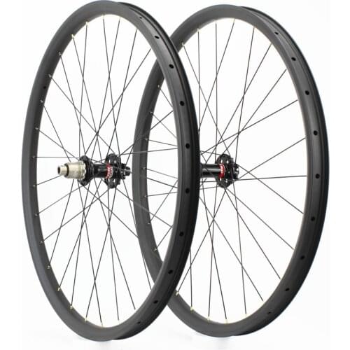 29 inch asymmetric 33x 30 mm tubeless bike carbon wheels novatec D791SB D792SB boost 110x15 148x12 mtb disc brake hubs wheelset
