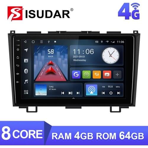 ISUDAR V57S Android Car Radio For Honda/CRV/CR-V 2006 2007 2008 2009 2010 2011 Multimedia Player GPS Stereo System 4G No 2 Din
