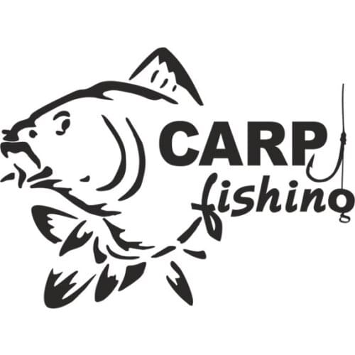 Carp Fishing Vinyl Car Sticker Waterproof Cool Waterproof Removable Decal Self-adhesive Car Auto Stickers 15cm*11cm