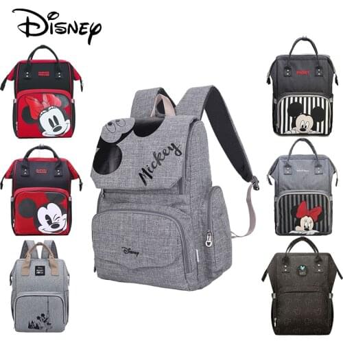 Disney Baby Diaper Mom Mummy Bags Maternal Stroller Bag Nappy Backpack Maternity Organizer Mickey Mouse Bag Stroller Hanging